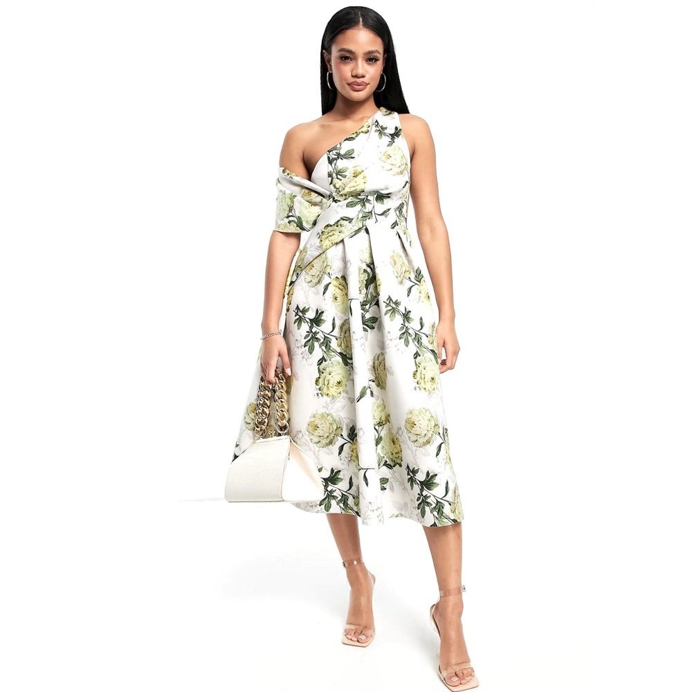 2for$50 ASOS DESIGN bare shoulder prom midi dress